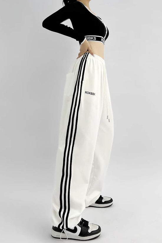 American-style Athletic Wide-leg Sweatpants For Women 
