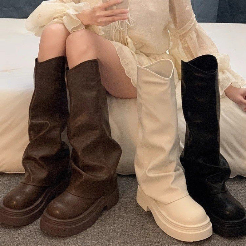 Women's Autumn New British Dress Autumn And Winter Boots Platform CJ