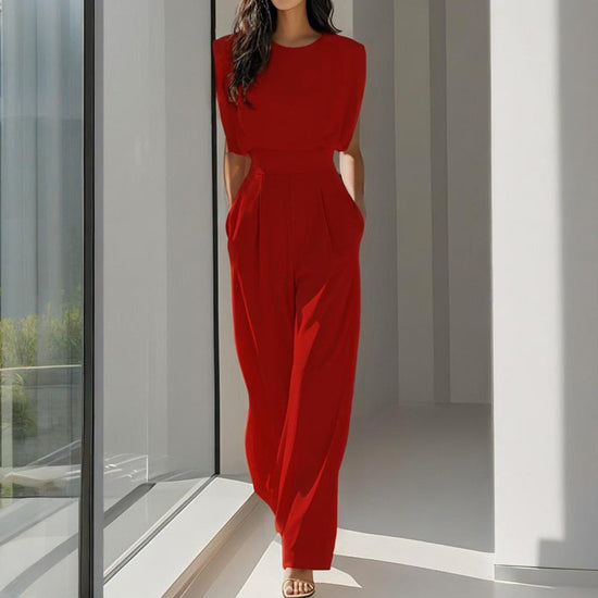 Women’s wide-leg short sleeve jumpsuit CJ US