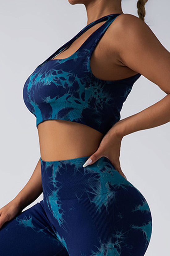 Seamless One-Shoulder Bra & Scrunch Leggings Set - High Waisted Yoga Pants FitiqueFit