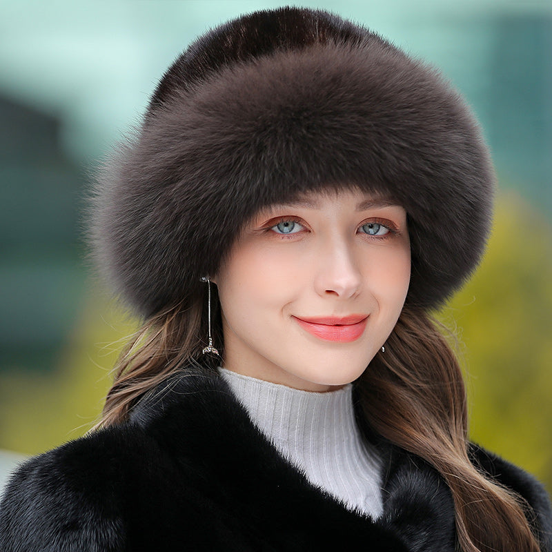 Women's Outdoor Warm Fur Hat In Winter 