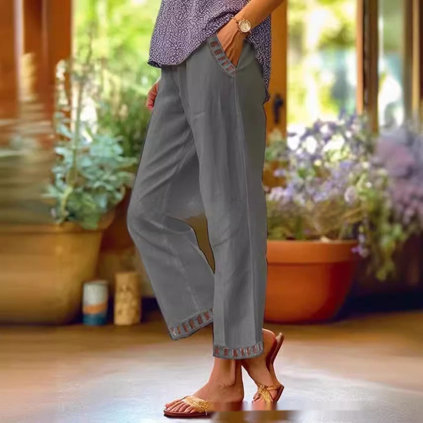 European And American Women's Simple Casual Pants 