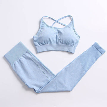 Blue bra pantsuit