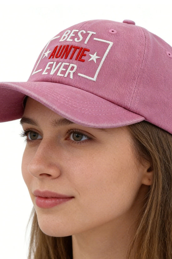 Best Auntle Ever Adjustable Wash Cotton Baseball Cap 