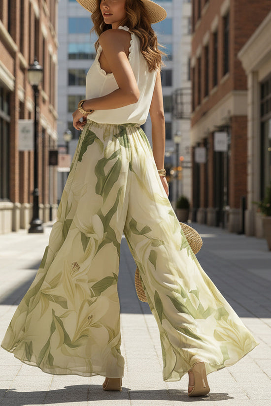 Women's Waist-Cinching Ruffle-Trimmed Elegant Dress 