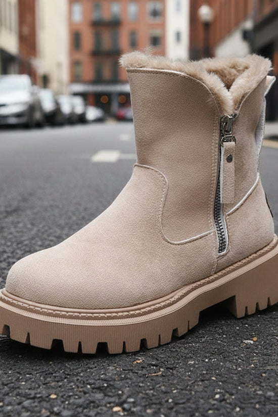 Women’s Plush Snow Boots – Warm Waterproof Winter Boots (Plus Size) 