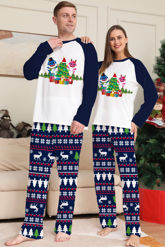 Family Matching Christmas Pajamas Set Xmas Long Sleeve Sleepwear Nightwear For Couples Kids Baby CJ
