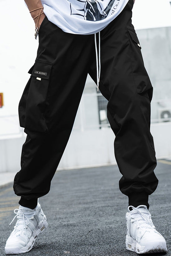 Men’s Multi‑Pocket Drawstring Cargo Pants CJ US