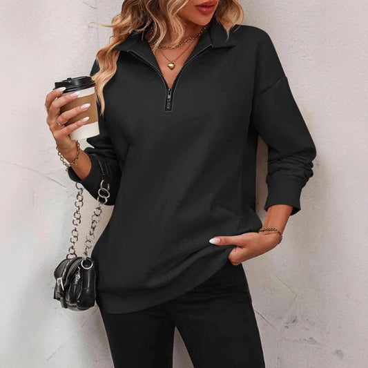 Women’s Zipper Turtleneck Pullover 