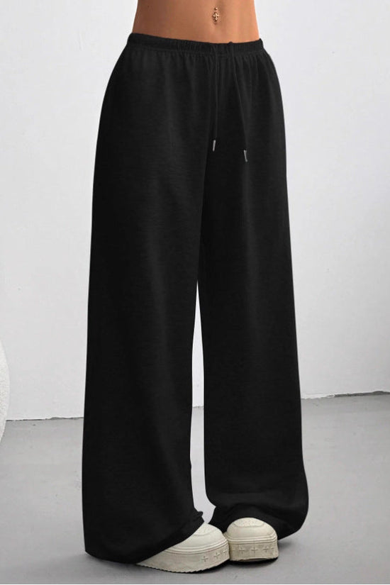Straight-leg Minimalist Solid-color Womens Sweatpants 