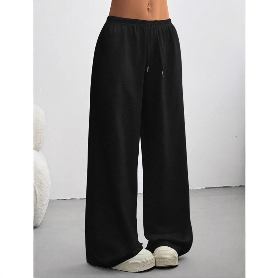 Straight-leg Minimalist Solid-color Womens Sweatpants 