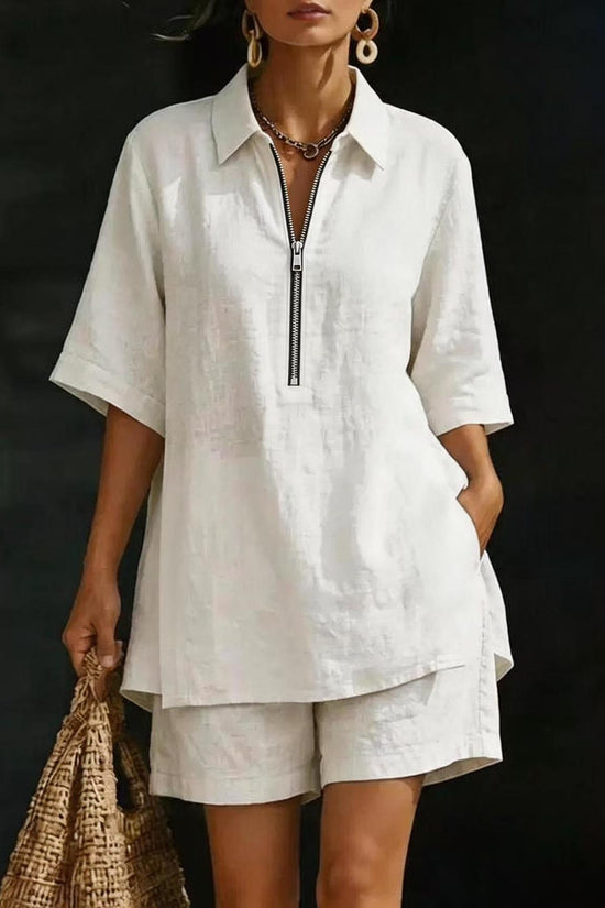 Women's Top Short-Sleeve Shirt Set 