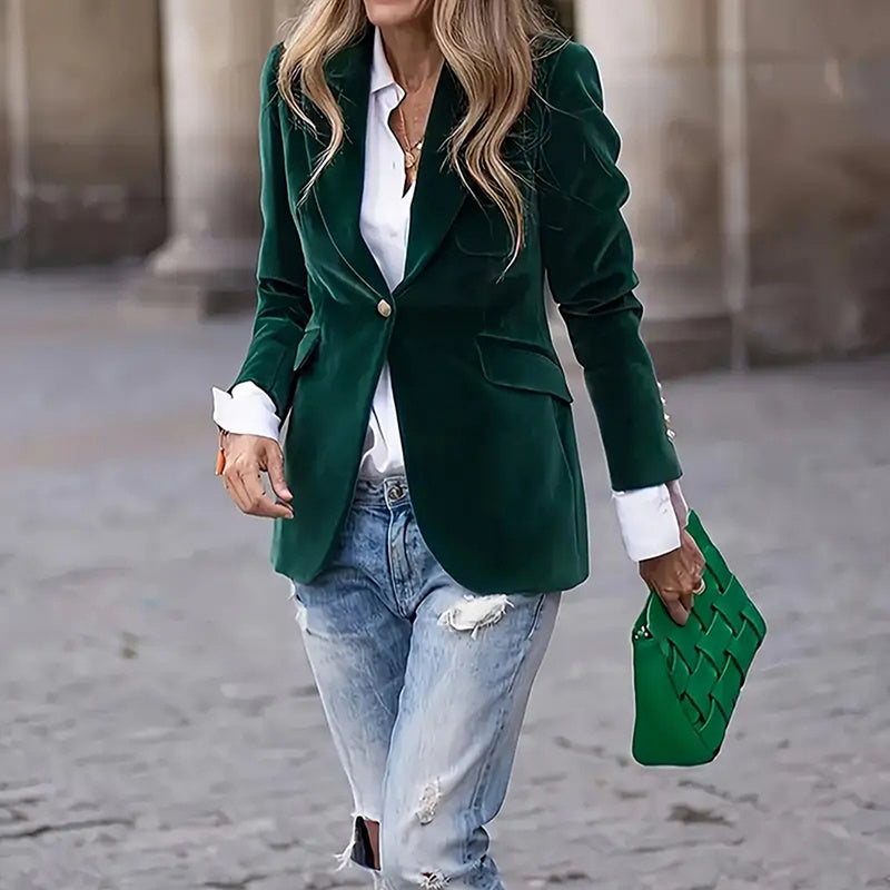 Women’s Slim-Fit Notch-Lapel Blazer CJ US