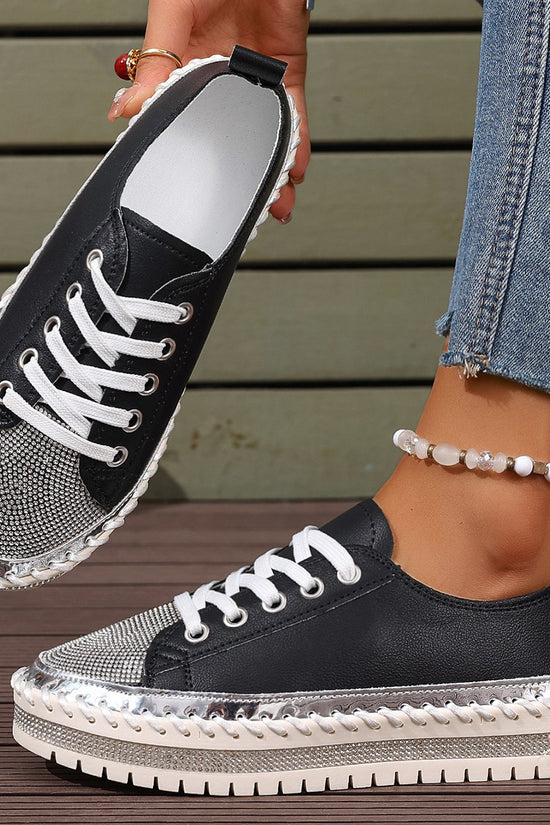 Women’s Plus Size White Sneakers – Chunky Sole Casual Everyday Shoes - FitiqueFit