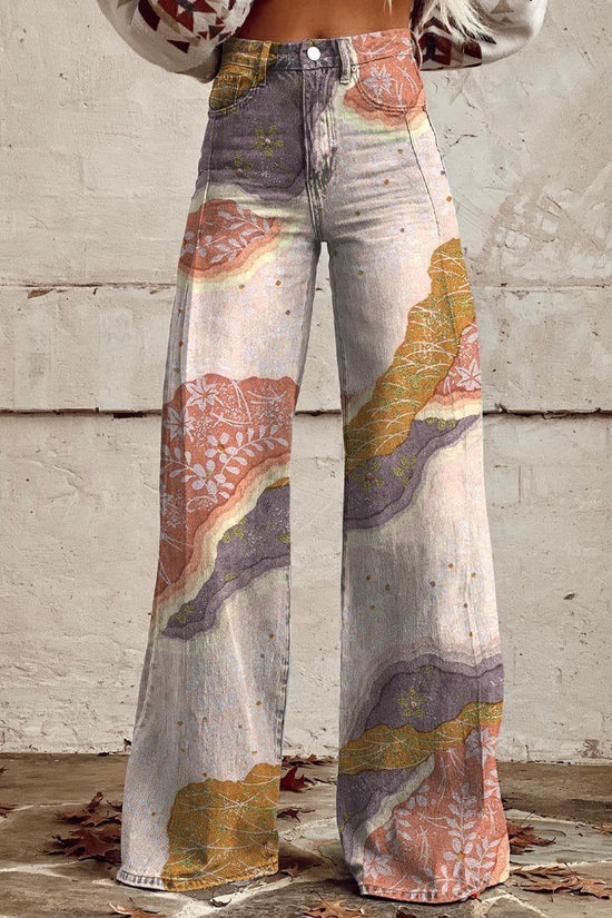 Women's Simple Pants With A Printed Pattern 
