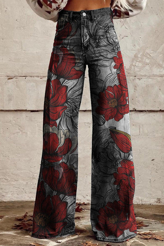 Women's Simple Pants With A Printed Pattern 