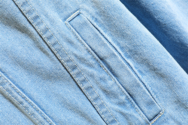 Women's Oversized Washed Denim Jacket – Hooded Loose Korean Style 