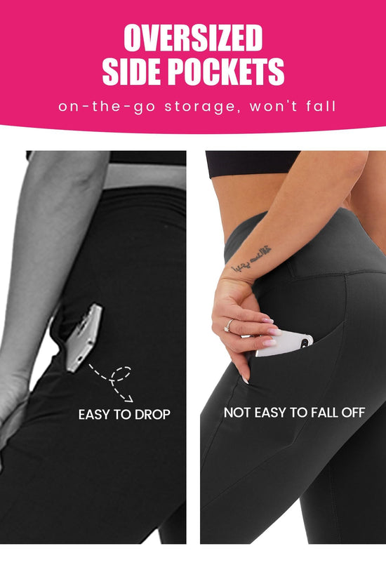 Cropped High-Waisted Yoga Pants with Diagonal Pockets CJ US
