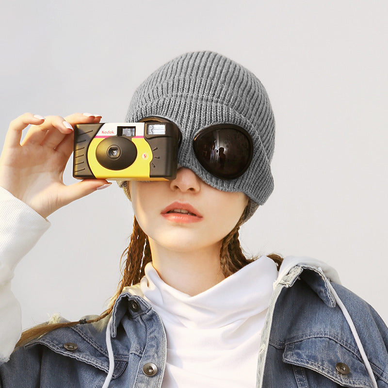 Women’s Pilot Wool Knit Hat – Winter Warm Knitted Aviator-Style Hat - FitiqueFit