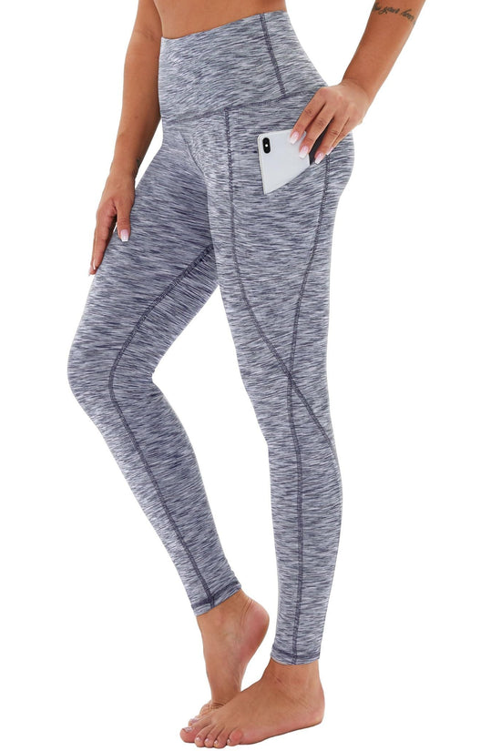 Cropped High-Waisted Yoga Pants with Diagonal Pockets CJ US
