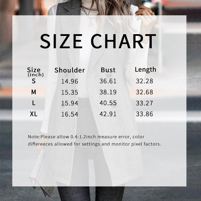 Women's Sleeveless Blazer Vest, Trendy Fall Winter Business Casual Cardigan 