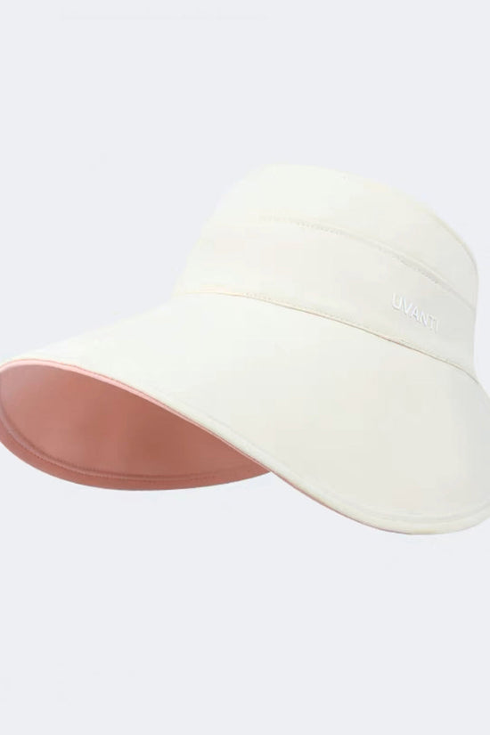 Solid-color Simple Double-sided Wide-brimmed Hat With Empty Crown, Light And Fresh Outdoor Wrap-around Style Large Brim, With Storage Function For Sun Protection. 
