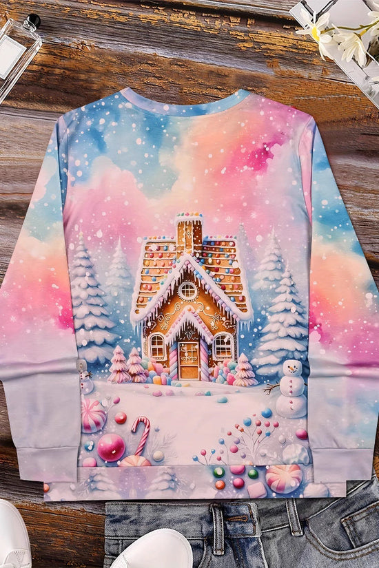 Christmas Christmas Building Snowman Snowflake Graphic Sweater CJ