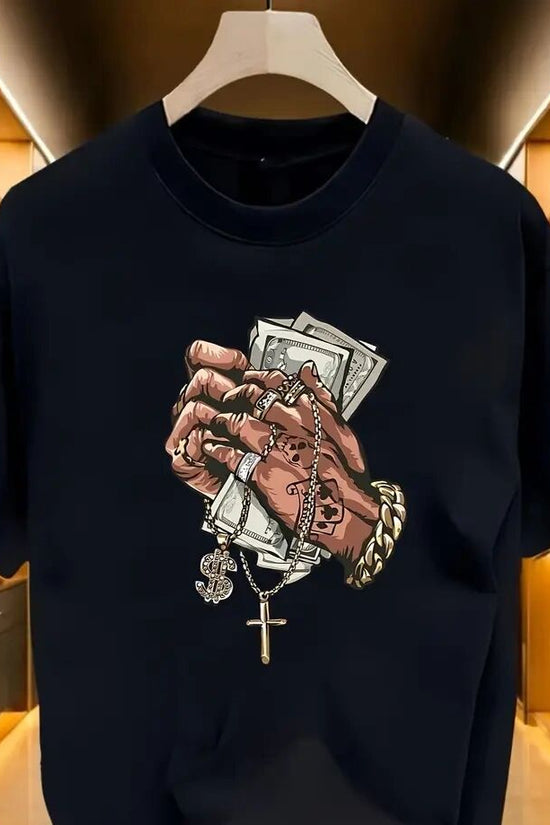 Printed Short Sleeve Mens Shirts CJ