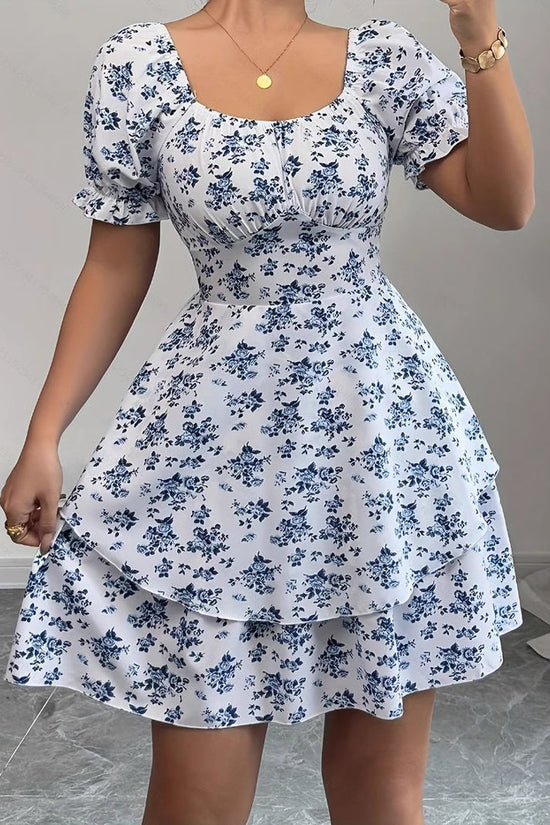 Women's Blue Floral Dress 